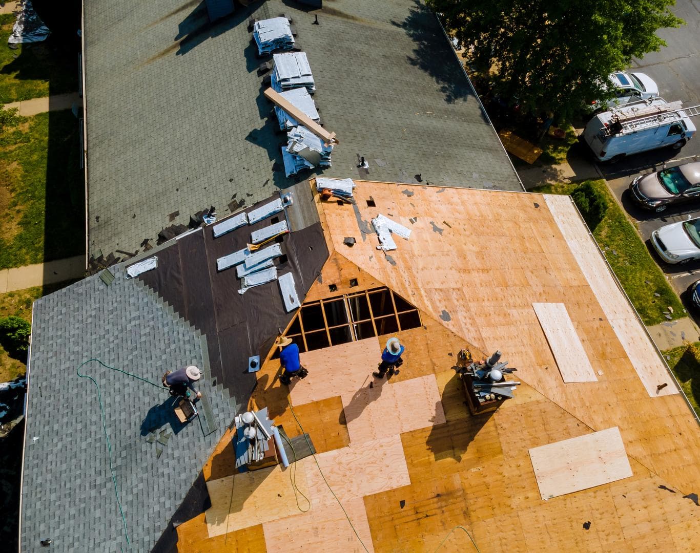 Hail roof replacement tear-off in Grand Island, NE