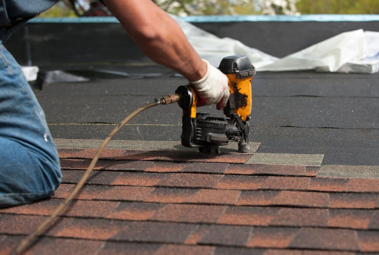 Roof replacement on an Omaha home by Kutsch Roofing